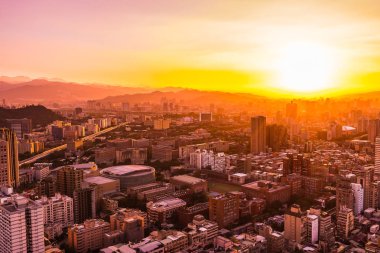 Taipei şehrinin güzel mimarisi