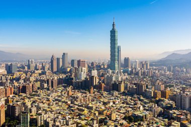 Taipei şehrinin güzel mimarisi