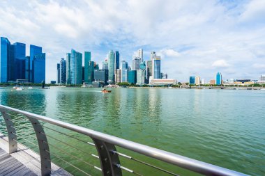 Singapur, 21 Ocak 2019: skyscra bina güzel mimari