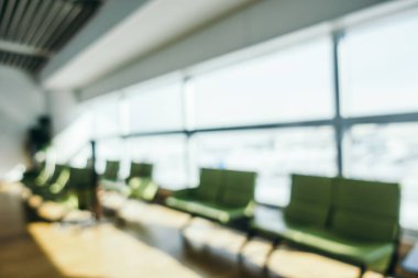 Soyut bulanıklık ve Havaalanı terminal yolcu için trans defocused