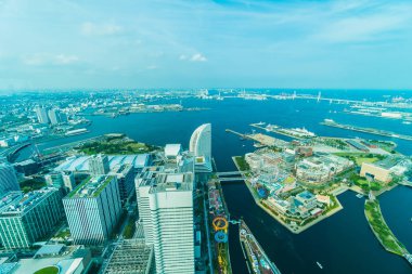 Güzel yapı ve Mimarlık Yokohama şehir manzarası