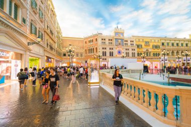 Macau, Çin - 8 Eylül 2018: Venedik m dönüm noktası olan