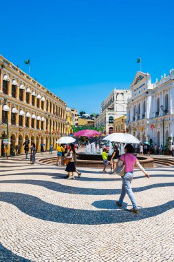 Çin, Makao - 6 Eylül 2018 - güzel eski mimari bui