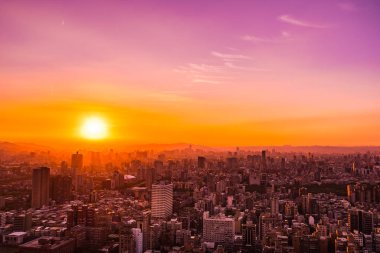 Taipei şehrinin güzel mimarisi