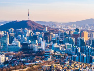 Bina Cityscape Seoul City güzel mimari