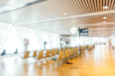 Soyut bulanıklık ve Havaalanı terminal yolcu için trans defocused