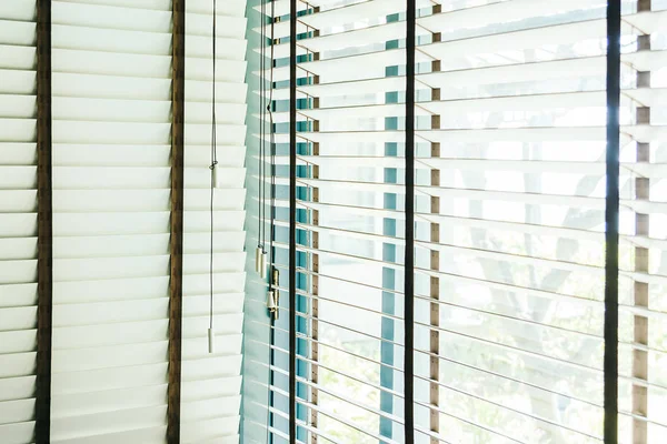 Beautiful blinds window decoration interior of room — Stock Photo, Image