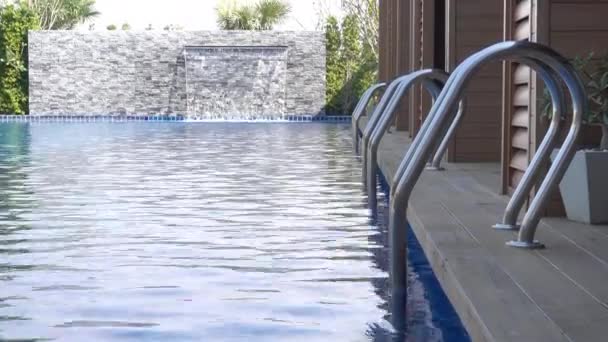 Images Panoramiques Piscine Dans Station — Video