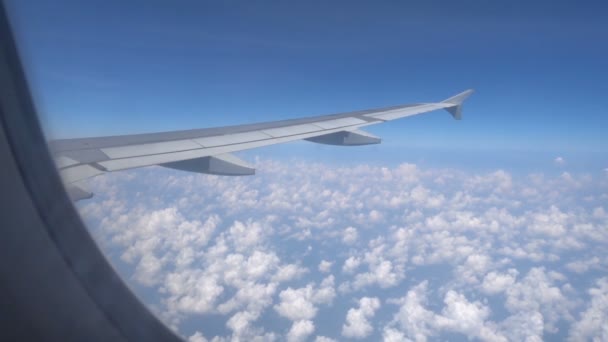 Imágenes Aéreas Escénicas Del Avión Durante Vuelo — Vídeos de Stock