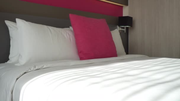 Bilder Från Hotel Bedroom Luxury Interior — Stockvideo