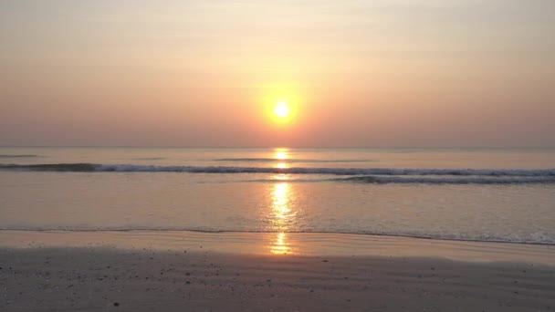 Imagini Liniștite Ale Mării Ondulate Frumoase Apus Soare — Videoclip de stoc