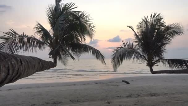 Imágenes Tranquilas Hermoso Mar Ondulado Puesta Del Sol — Vídeos de Stock