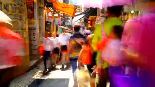 Timelapse Beelden Van Mensen Die Markt Lopen — Stockvideo