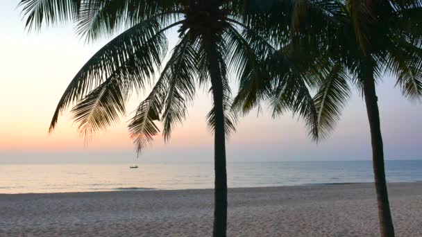 Tranquillo Filmato Bellissimo Mare Ondulato Tramonto — Video Stock