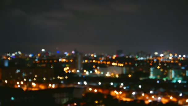 Blurred Footage Beautiful City Lights Night — Stock Video