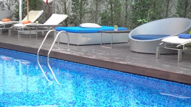 Imágenes Escénicas Piscina Complejo — Vídeo de stock