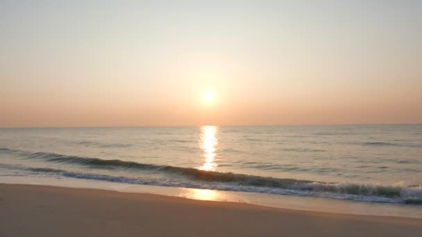 Lugna Bilder Vackra Vågiga Havet Sunset — Stockvideo