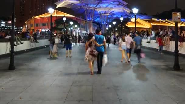 美丽的镜头 现代大城市亚洲城市在夜间 — 图库视频影像
