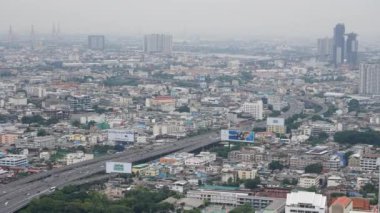 Modern megalopolis Asya şehrinin manzaralı görüntüleri