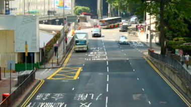 Asya şehrinde yol trafiğinin doğal zaman atlamalı görüntüleri