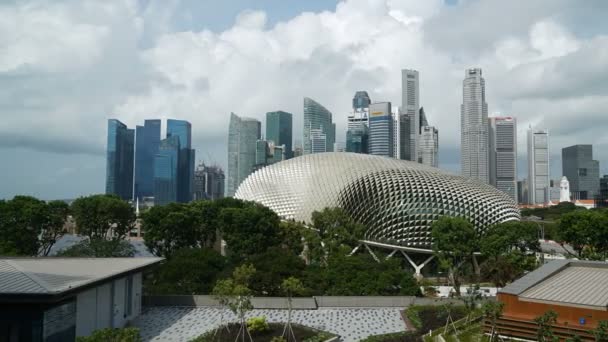 Séquence Temporelle Pittoresque Bâtiments Modernes Dans Ville Singapour — Video