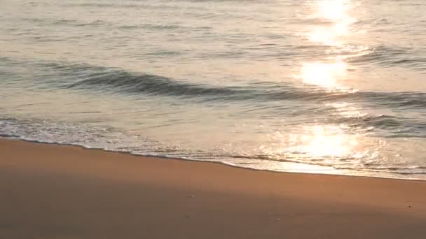 Imagens Tranquilas Belo Mar Ondulado Pôr Sol — Vídeo de Stock