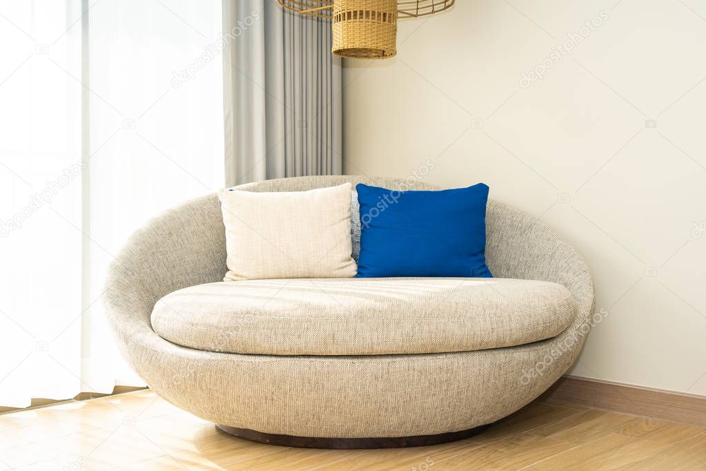 Comfortable pillow on sofa chair