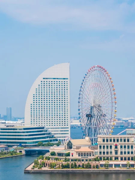 Hermosa ciudad de Yokohama skyline en Japón — Foto de Stock