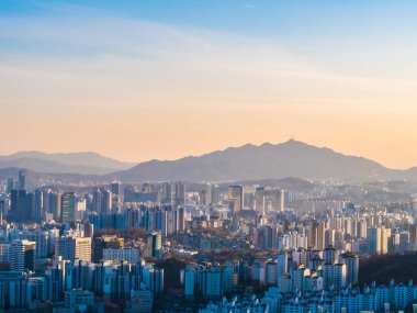 Bina Cityscape Seoul City güzel mimari