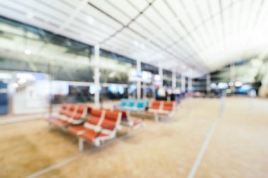 Soyut bulanıklık ve ufuk Havaalanı terminal iç