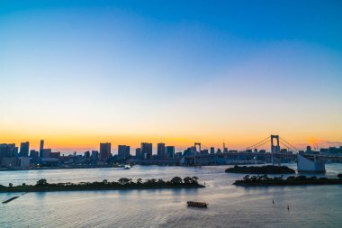 Bina Cityscape rai ile tokyo şehrinin güzel mimari