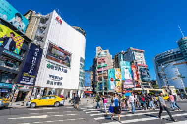 Taipei, Tayvan 30 Kasım 2018: Ximending piyasasıdır popula