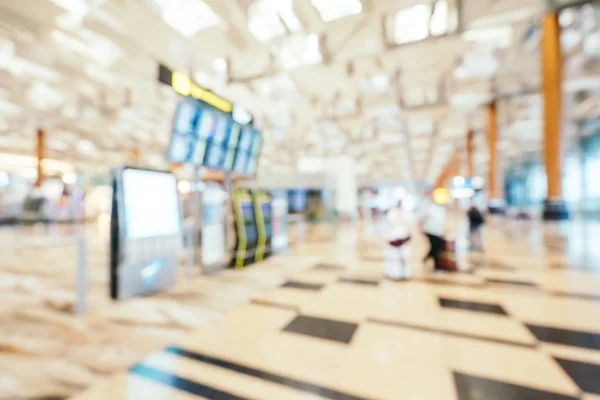 抽象的なぼかしと多重チャンギ空港ターミナル内部 — ストック写真