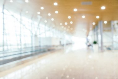 Soyut bulanıklık ve Havaalanı yolcu trans için terminal defocused