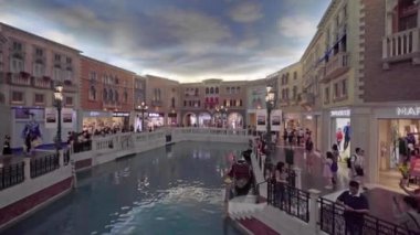 Macau şehrinde Venedik otel tesisi ve casino güzel iç