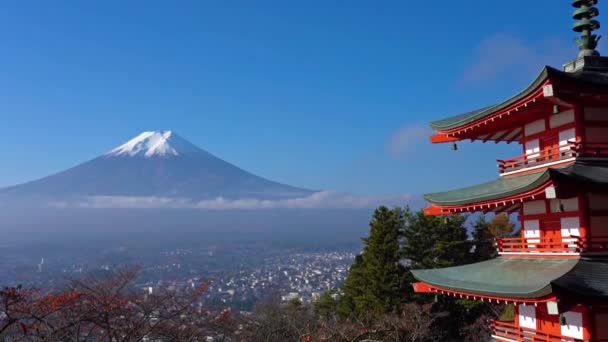 Malownicze Nagranie Pięknej Góry Fuji Japonia — Wideo stockowe