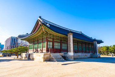 Gyeongbokgung Sarayı Seul Güney Kore'de bina güzel mimari