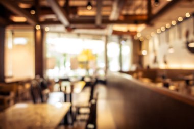 Arka plan için soyut bulanık kahve dükkanı iç mimarisi