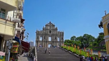 Macau, Çin'de St Paul kalıntıları güzel görüntüleri