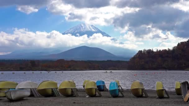 美丽的富士山的风景镜头 — 图库视频影像