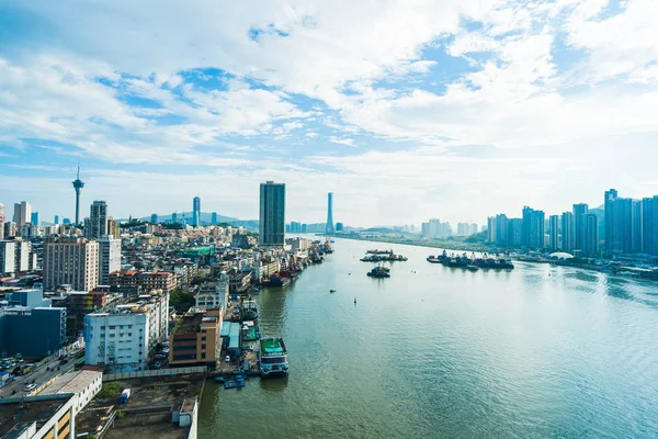 Bela Arquitetura Edifício Paisagem Urbana Horizonte Cidade Macau — Fotografia de Stock