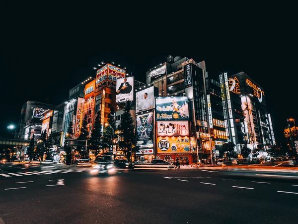 Tokyo Japon Août 2018 Beaucoup Panneaux Dans Région Akihabara Endroit — Photo