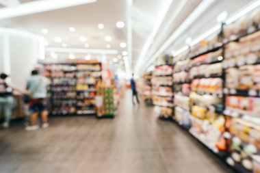 Soyut bulanıklık ve arka plan için alışveriş mağazası süpermarkette defocused