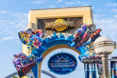 Osaka, Japonya - 12 Kasım 2018: güzel eğlence cazibe Evrensel Studio Osaka Japonya