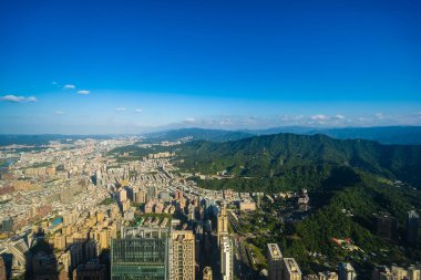 Tayvan Taipei şehir manzarası bina güzel mimari