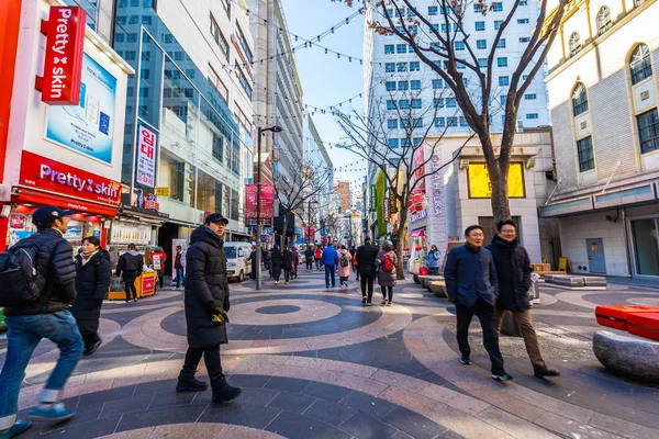 Seúl Corea Del Sur Diciembre 2018 Myeong Dong Market Lugar — Foto de Stock