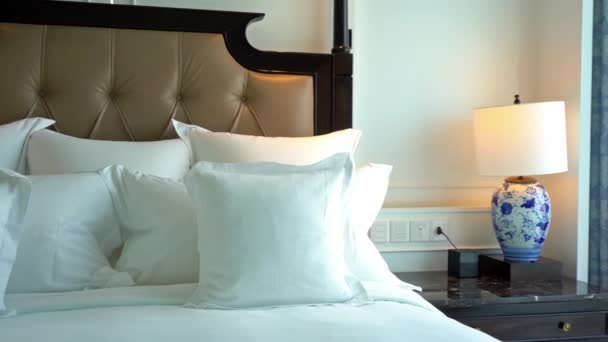 Imagens Hotel Quarto Luxo Interior — Vídeo de Stock