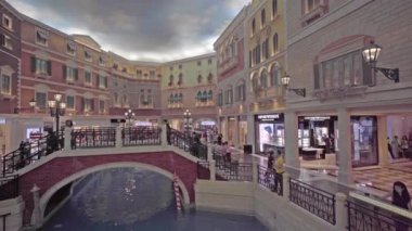 Macau şehrinde Venedik otel tesisi ve casino güzel iç