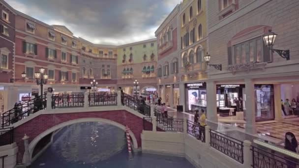Bel Intérieur Hôtel Casino Vénitien Dans Ville Macao — Video