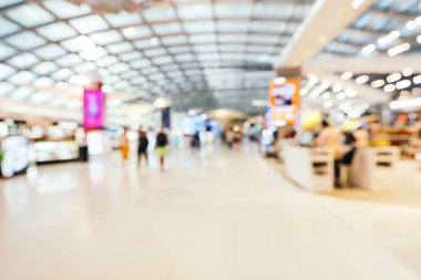 Soyut bulanıklık ve ufuk Havaalanı terminal iç
